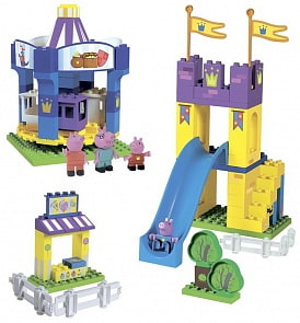 Конструктор - Парк развлечений Свинка Пеппа «Peppa Pig», 126 деталей (Big, 57080)