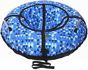 Санки надувные Тюбинг Ромбы голубые, диаметр 105см. (RT, 5961RT)