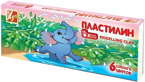 Пластилин – Зоо, 6 цветов, 81 г (Луч, 19С1271-08)