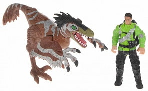 Набор - Ютараптор и охотник со снаряжением (Chap Mei, 520151-2)