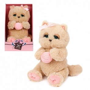 Мягкая игрушка - Киска - Персик с мышкой (Angel Collection, 681656)