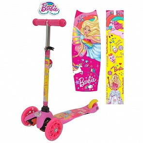 Самокат 3 колесный - Barbie, управление наклоном (MINI203-BRB-2sim)