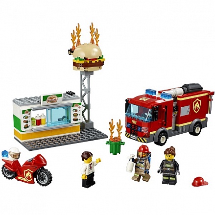 Конструктор Lego City Fire - Пожар в бургер-кафе 