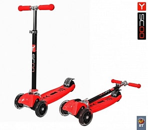 Самокат-трансформер Maxi City RT Simple Gagarin, красный (Y-SCOO, 4953RT)