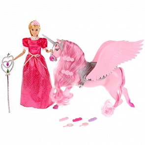 Кукла София принцесса с единорогом и аксессуарами, 29 см (Карапуз, 99129-S-AN)