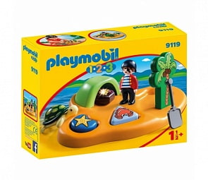 Игровой набор из серии 1.2.3.: Пиратский остров, от 1,5 лет (Playmobil, 9119pm)