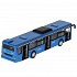 Модель автобус ЛИАЗ-5292 Метрополитен 18 см двери открываются синий инерционная металлическая  - миниатюра №4