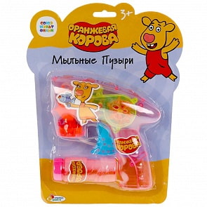 Пистолет для пускания мыльных пузырей Оранжевая корова свет (Играем вместе, BB1868-7ORC)