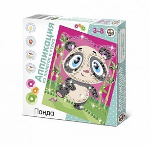 Аппликация из пайеток и страз - Панда (Десятое королевство, 01534ДК)