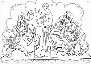 Коврик-раскраска маленький - Бременские музыканты (ЯиГрушка, 12045ЯиГ)