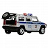 Машина Полиция Hummer h2 12 см серебристая двери и багажник открываются металлическая инерционная  - миниатюра №2
