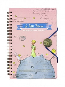 Блокнот - Маленький Принц на резинке с кольцами, формат А5,  розовый (Михи Михи, MM07211)