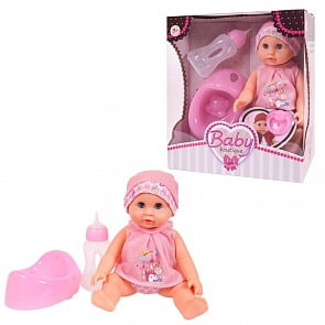 Кукла 25 см, пьет и писает, в наборе с аксессуарами (Junfa, PT-00983)
