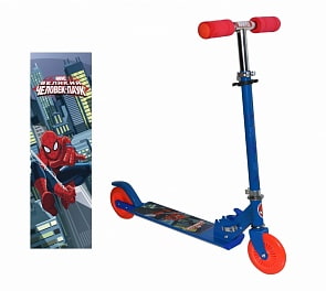Самокат двухколесный Marvel Человек-Паук, колеса пвх 125 мм. (1toy, Т58410)