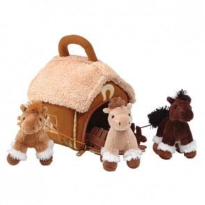 Домик-сумка с 3-мя лошадками, 15х16 см (Gulliver, 21-912081)