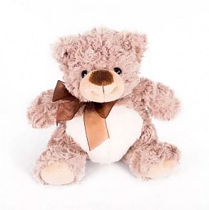 Мишка сидячий с бантиком, 23 см (Button Blue, 81-XH00204B5)