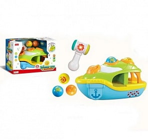 Забавная яхта с молоточком, свет, русское озвучивание (Наша игрушка, ZYA-A1515)