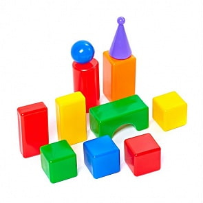 Строительный набор - Стена-2, 11 элементов (Пластмасса-Детство, 5243sim)