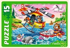 Макси-пазлы Щенки-спасатели №2, 15 элементов (Рыжий Кот, ПУ15-7184)