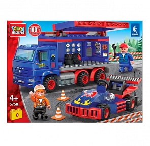 Конструктор Kamaz Гоночная команда 166 деталей (Город мастеров, 5758-KK)