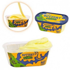 Слайм - жвачка для рук - Buttery Slime - Сливочное масло, цвет бледно-желтый (Junfa Toys, ST24)