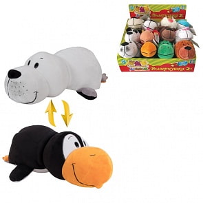 Вывернушка 2 в 1 - Пингвин-Морской котик, 20 см, 6 видов (1Toy, Т10922) (ассортимент)