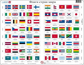 Пазл – Флаги, русский (Larsen, L2)