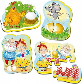 Мягкие пазлы Baby puzzle - Сказки Курочка ряба (Vladi Toys, VT1106-61)