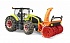 Трактор Claas Axion 950 c цепями и снегоочистителем  - миниатюра №8
