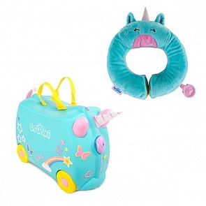 Чемодан на колесиках и подголовник Единорог Уна (Trunki, 0287-GB01-0200)