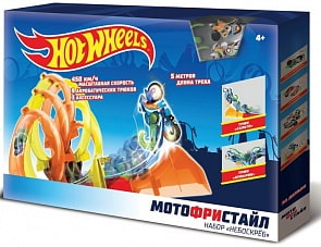 Трек Hot Wheels - Мотофристайл с 2 инерционными байками, 25 деталей (1Toy, Т16723)
