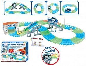 Гибкий трек - Полиция, 1 машинка (Junfa Toys, 2011)