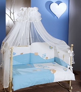 Комплект постельного белья Dogs, 6 предметов, голубой (Feretti, 00-0013931)