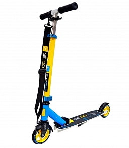 Двухколесный самокат Mini City 125 Montreal yellow+light blue Y-Scoo, 4417RT