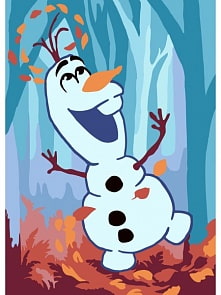 Рисование по номерам на холсте серия Мини - Озорник Олаф, 15 х 21 (Фабрика Творчества, DS010)