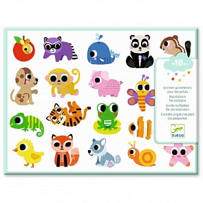 Набор объемных наклеек - Детеныши (Djeco, 09084)