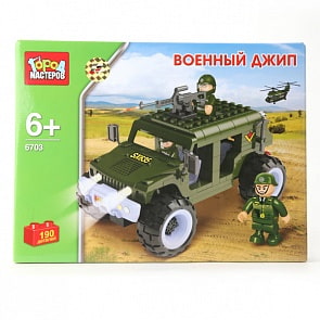 Конструктор Город Мастеров “Военный джип”, 190 деталей (Город Мастеров, BB-6703-Rsim)