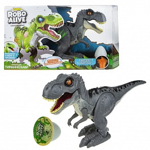 Игровой набор RoboAlive - Робо-Тираннозавр, серый, слайм (Zuru, Т19290)