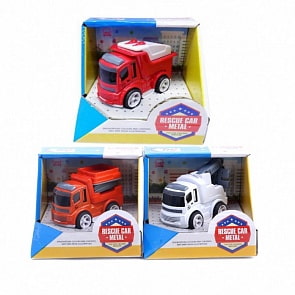Машина пожарная инерционная из металла, 3 вида (Junfa Toys, 0783-60)