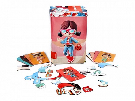 Магнитные пазлы-игра – Куклы, 45 деталей 