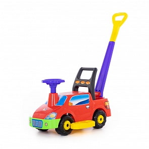 Автомобиль-каталка Пикап с ручкой - красный (Полесье, 63038)