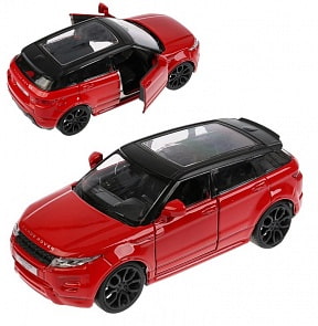 Модель Land Rover Range Rover Evoque 12,5 см, открываются двери, инерционный, красный (Технопарк, EVOQUE-RD)
