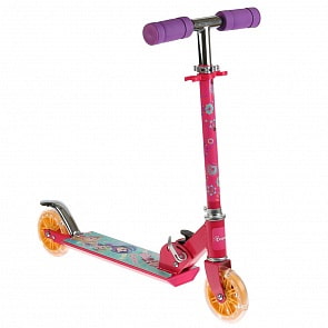 Самокат из серии Фееринки 2-х колесный, складной, алюминий 50 %, колёса пвх 120, свет, abec-5, регулируемая высота (Next, ST-ALU-FR)