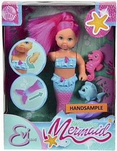 Кукла Еви-русалка с двигающимся хвостом и морскими животными (Simba, 5731266)