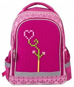 Школьный рюкзак с пикси-дотами, розовый (Gulliver, MC-3191-4)