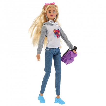 Кукла София с рюкзаком и аксессуарами, руки и ноги сгибаются, 29 см 