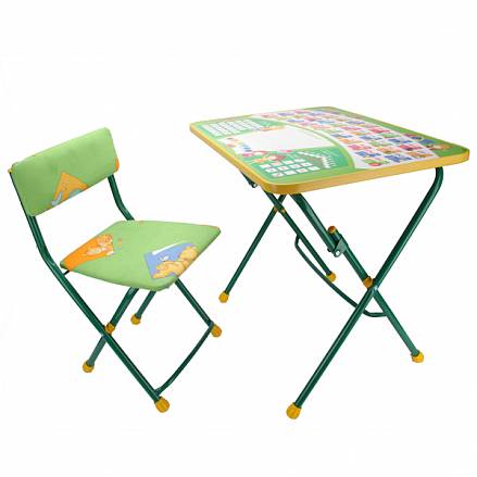 Набор детской мебели - Первоклашка, цвет зеленый 