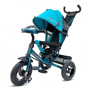 Велосипед 3 колесный – Lexus trike, цвет аквамарин, надувные колеса 12 и 10 дюйм, светомузыкальная панель (Lexus Trike, 950M2-N1210AL-AQUA)