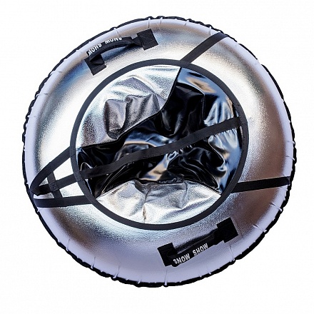 Санки надувные Тюбинг RT - Neo черно-серый металлик, диаметр 105 см  