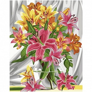 Рисование по номерам на холсте - Прекрасные лилии (Фабрика Творчества, B053)